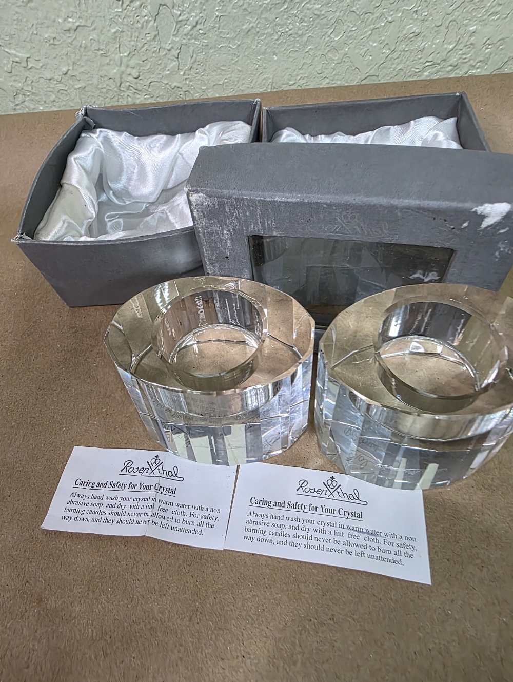 Rosenthal Crystal Votive Two New Candleholders